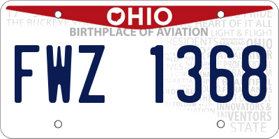 OH license plate FWZ1368