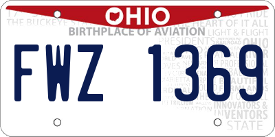 OH license plate FWZ1369
