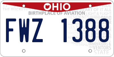 OH license plate FWZ1388