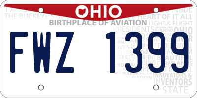 OH license plate FWZ1399