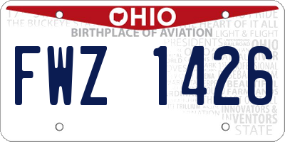 OH license plate FWZ1426