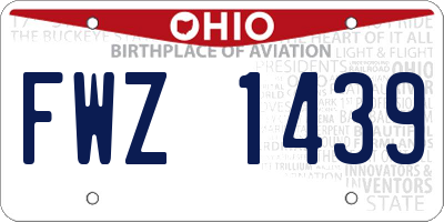 OH license plate FWZ1439