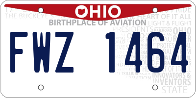 OH license plate FWZ1464