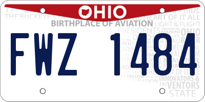 OH license plate FWZ1484