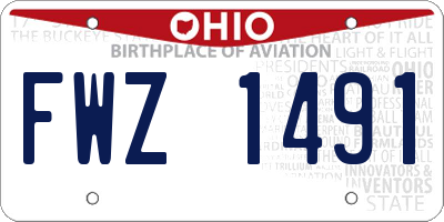 OH license plate FWZ1491