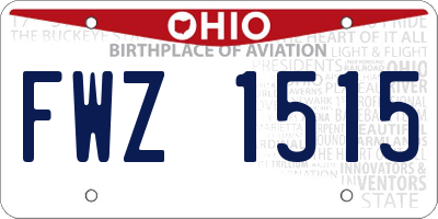 OH license plate FWZ1515
