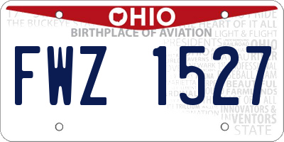 OH license plate FWZ1527
