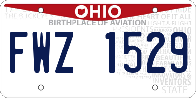 OH license plate FWZ1529