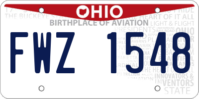 OH license plate FWZ1548