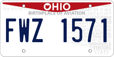 OH license plate FWZ1571