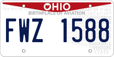 OH license plate FWZ1588