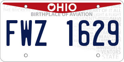 OH license plate FWZ1629