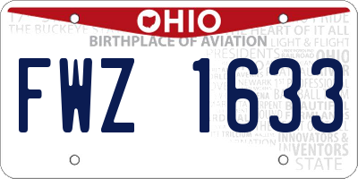 OH license plate FWZ1633