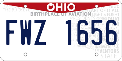 OH license plate FWZ1656