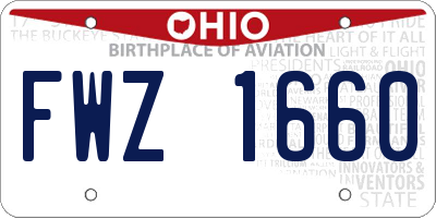 OH license plate FWZ1660