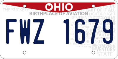 OH license plate FWZ1679