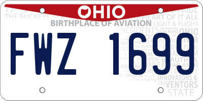 OH license plate FWZ1699