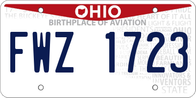 OH license plate FWZ1723