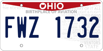 OH license plate FWZ1732