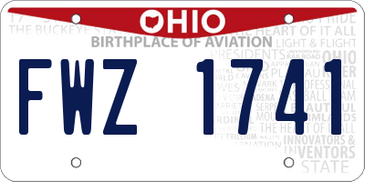 OH license plate FWZ1741