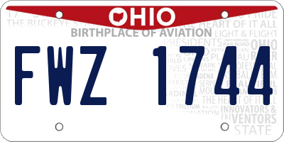 OH license plate FWZ1744