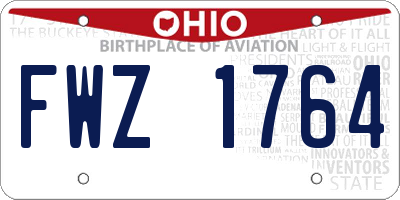 OH license plate FWZ1764