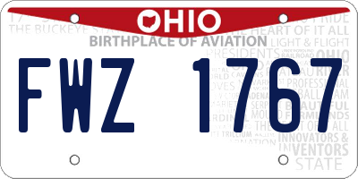 OH license plate FWZ1767