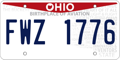 OH license plate FWZ1776