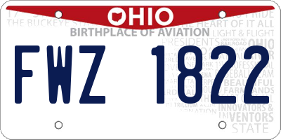 OH license plate FWZ1822