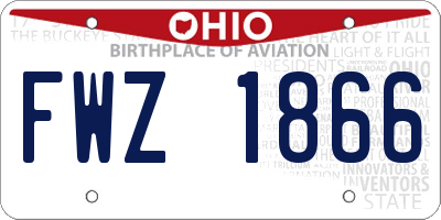 OH license plate FWZ1866