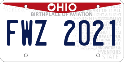 OH license plate FWZ2021