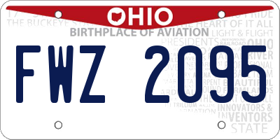 OH license plate FWZ2095