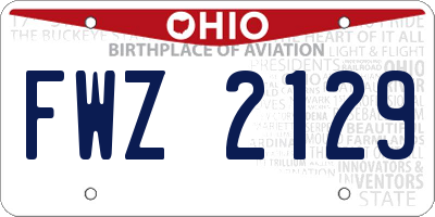OH license plate FWZ2129