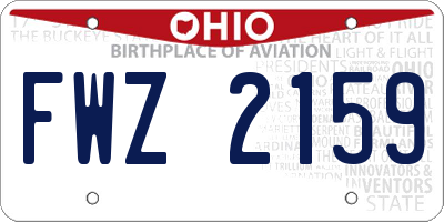 OH license plate FWZ2159