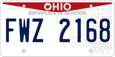 OH license plate FWZ2168