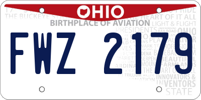 OH license plate FWZ2179