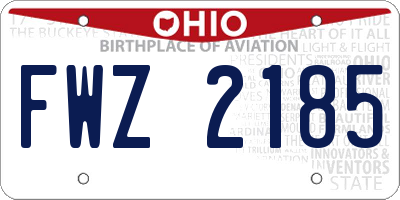 OH license plate FWZ2185