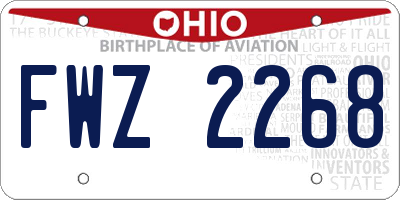 OH license plate FWZ2268