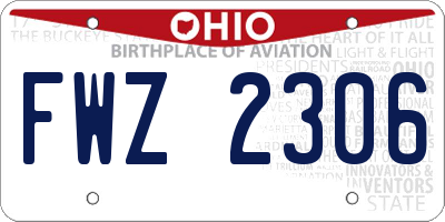 OH license plate FWZ2306
