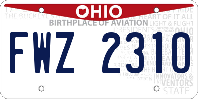 OH license plate FWZ2310