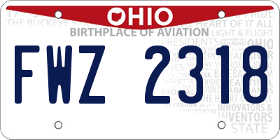 OH license plate FWZ2318