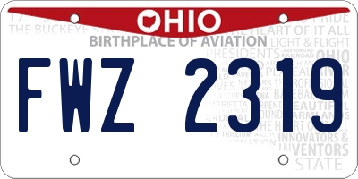 OH license plate FWZ2319