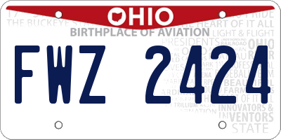 OH license plate FWZ2424
