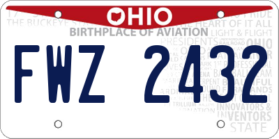OH license plate FWZ2432