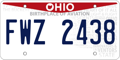 OH license plate FWZ2438
