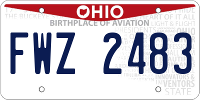 OH license plate FWZ2483
