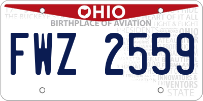 OH license plate FWZ2559