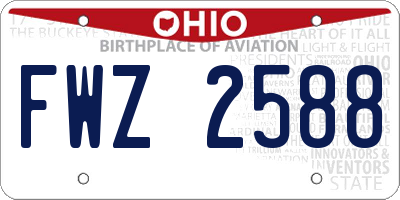 OH license plate FWZ2588