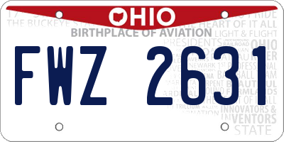 OH license plate FWZ2631