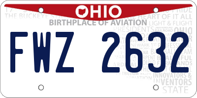 OH license plate FWZ2632